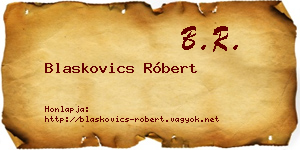 Blaskovics Róbert névjegykártya